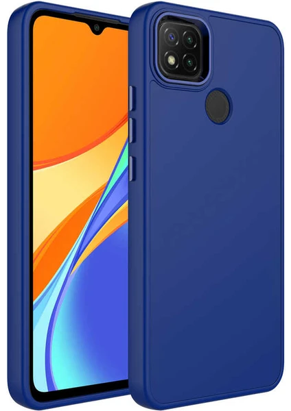 Xiaomi Redmi 9c Kılıf Luna Metal Çerçeve Silikon + Ekran Koruyucu