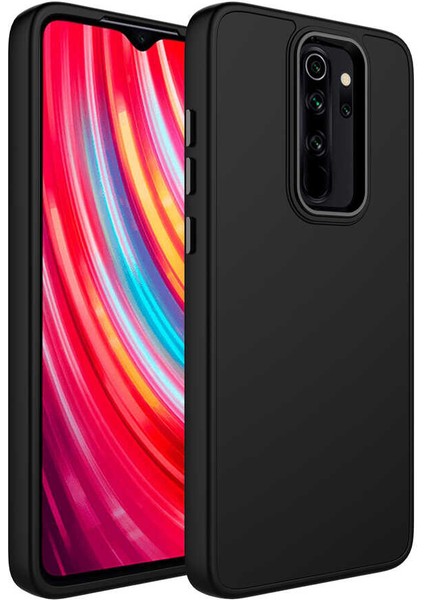 Xiaomi Redmi Note 8 Pro Kılıf Luna Metal Çerçeve Silikon + Ekran Koruyucu