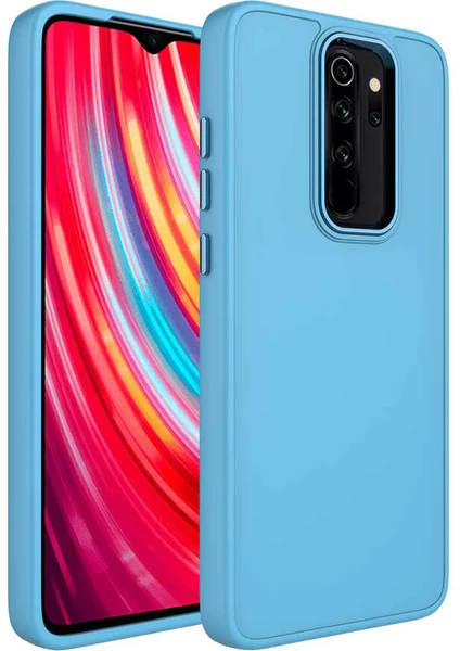 Xiaomi Redmi Note 8 Pro Kılıf Luna Metal Çerçeve Silikon + Ekran Koruyucu