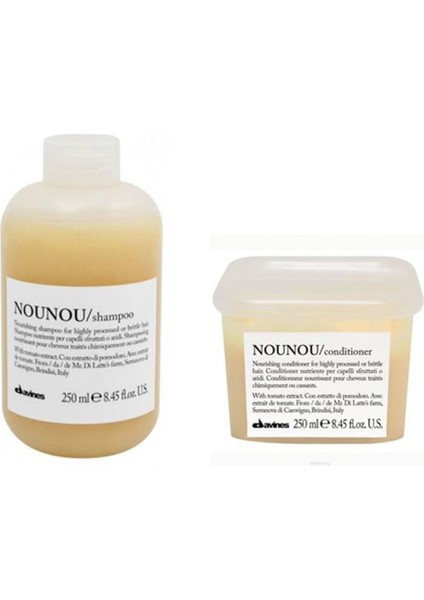 Nounou Nourishing Boyalı Saç Şampuanı 250 Ml+Saç Kremi 250 ml