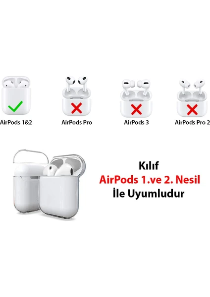 1. ve 2. Nesil Airpods Uyumlu Silikonlu Airpods Kılıfı