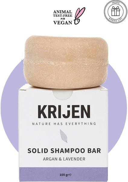 Argan & Lavanta Katı Şampuan 100