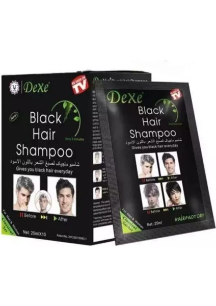 Sirzade Dexe Beyaz Saç Giderici Şampuan (Black Hair Shampoo) 10X25ML