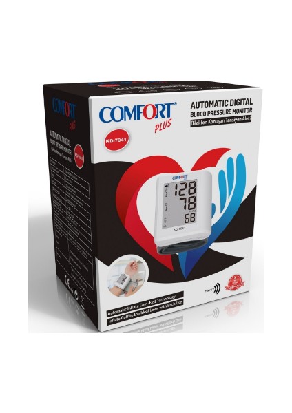 Comfort Plus KD-7941 Bilekten Ölçme Türkçe Konuşan Tansiyon Aleti