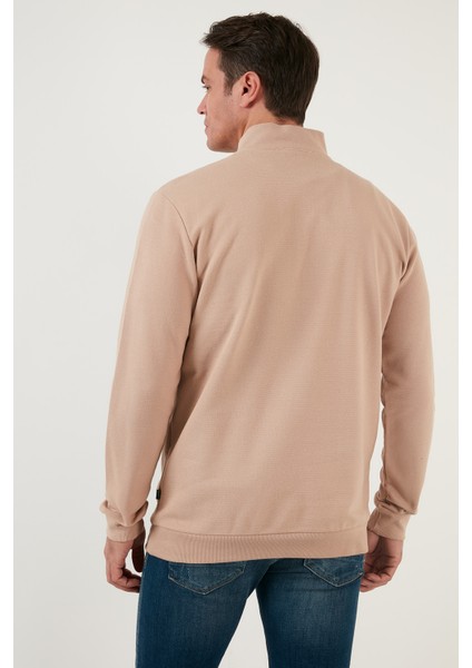 Pamuklu Slim Fit Yarım Fermuarlı Dik Yaka Sweat Erkek Sweat 5905400 indirimleri