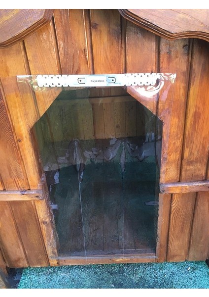 Köpek Kulübe Kapısı İçin Perde; Kış Soğuğundan, Kardan, Yağmurdan, Rüzgardan Korunma Şeffaf Orta 38X60CM