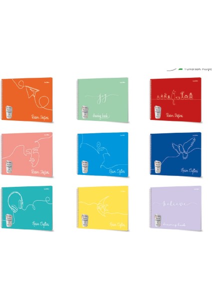 Resim Defteri Pp Kapak 35*50 cm 120 gr 25 Yp