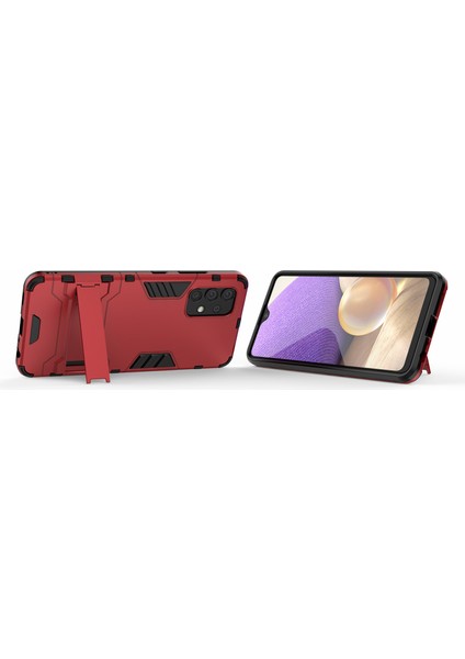 Samsung Galaxy A32 4g Için 1 Pc + Tpu Hibrit Kapak Koruyucu Kickstand Tasarım 2 Eu Versiyonu (Yurt Dışından) modelleri