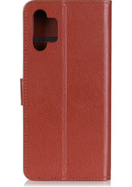 Folio Flip Tasarım Litchi Cilt Deri Telefon Kılıfı Samsung Galaxy A32 4g Eu Versiyonu Için Cüzdanlı Koruyucu Kabuk (Yurt Dışından)