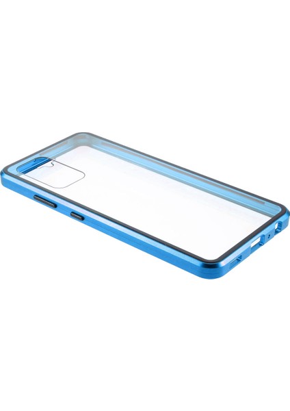 Tam Kapsama Manyetik Adsorpsiyon Metal Çerçevesi + Samsung Galaxy A32 4g Eu Versiyonu Için Çift Taraflı Ultra Net Temperli Cam Telefon Kabuğu (Yurt Dışından)
