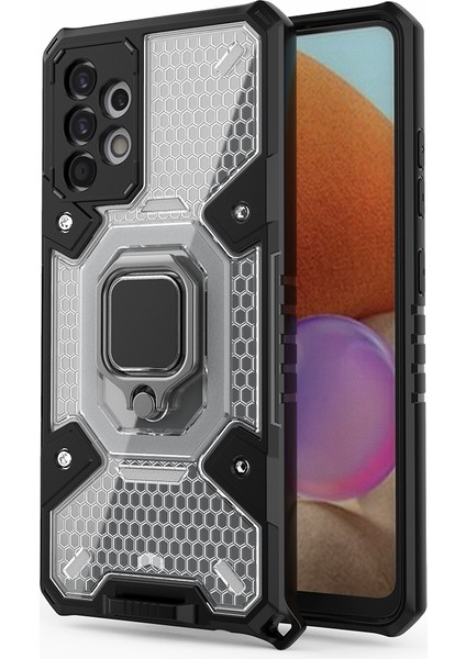 Samsung Galaxy A32 4g Eu Versiyonu Için Halka Kickstand Hibrid Sert Pc Yumuşak Tpu Şok Geçirmez Koruyucu Kasa (Yurt Dışından) modelleri