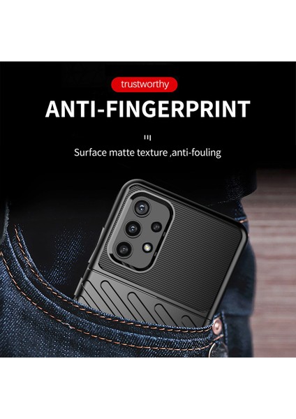 Thunder Serisi Twill Texture Tpu Samsung Galaxy A32 4g (Abd Sürümü) Için Koruma Örneği (Yurt Dışından)