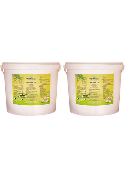 2 Adet Aquantum 10 Kg (20 Kg) %90 Aktif Granül Klor - %90 Chlorine Granular-Toptancıyızbiz