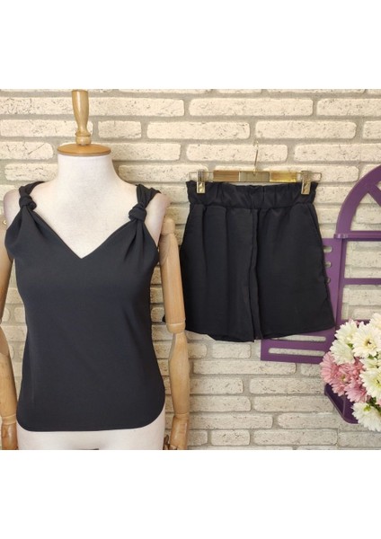 Aerobin Kumaş Şortlu Takım (Siyah) fiyatları