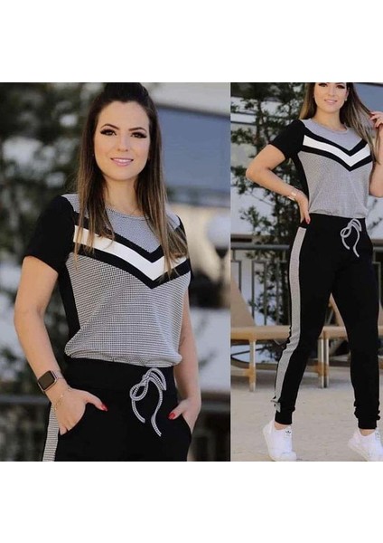 Piti Kare Detay İki İplik Kumaş Takım