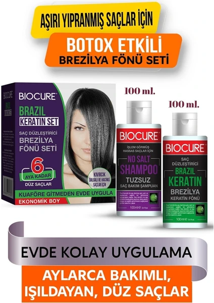 Saç Düzleştirici Brezilya Fönü Seti 100ML + 100ML