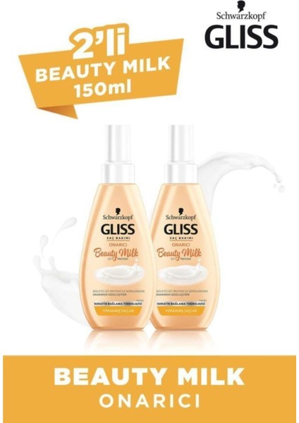 Beauty Milk - Onarıcı Saç Bakım Sütü 2'li