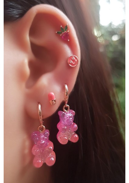 Tekli Ithal Vitamin Gümüş Piercing Küpe fiyatları