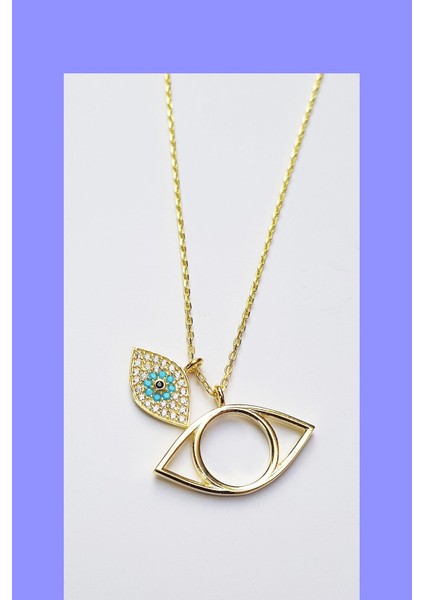 Blue Eyes Gümüş Kolye