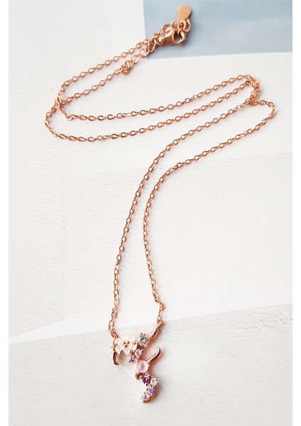 F-İtalyan Çiçekli Harf Gümüş Kolye modelleri