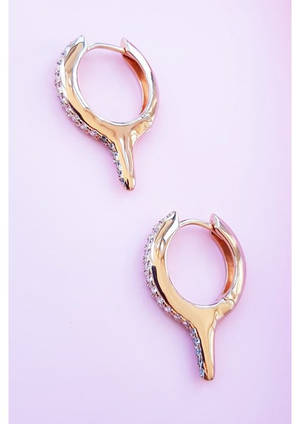 Çiftli, Beyaz Taşlı Çıtçıtlı Gümüş Küpe modelleri