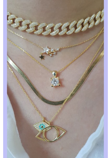 Blue Eyes Gümüş Kolye fırsatları