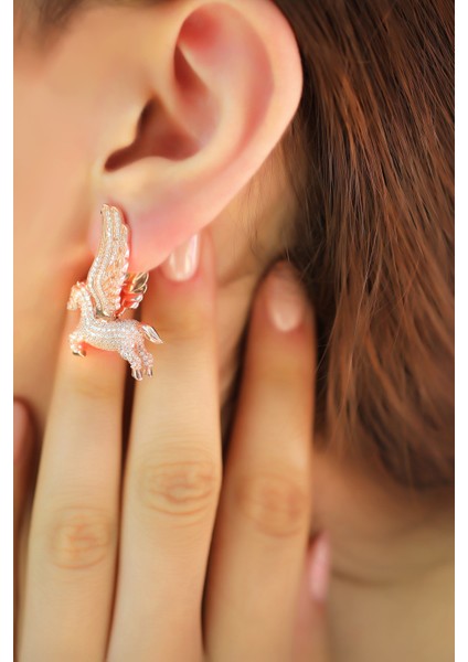 Çiftli, Kanatlı At Figürlü Gümüş Küpe fiyatları