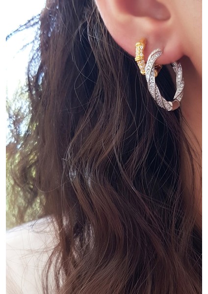 Tekli Kemik Model Italy Halka Gümüş Küpe fiyatları