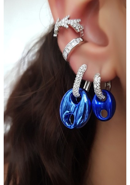 Tekli Baby Love Blue Night Gümüş Küpe fiyatları