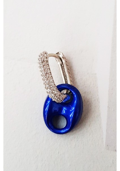 Tekli Baby Love Blue Night Gümüş Küpe modelleri