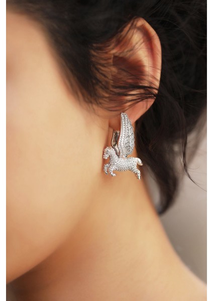 Çiftli, Kanatlı At Figürlü Gümüş Küpe fiyatları