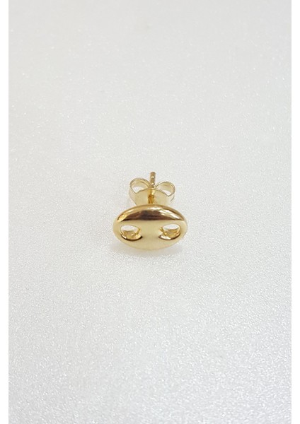 Tekli Düğme Gümüş Küpe