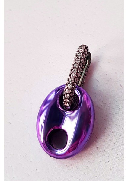 Tekli M Mor Love Parlak Gümüş Küpe fırsatları