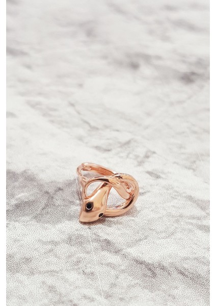 Tekli Snake Gümüş Küpe