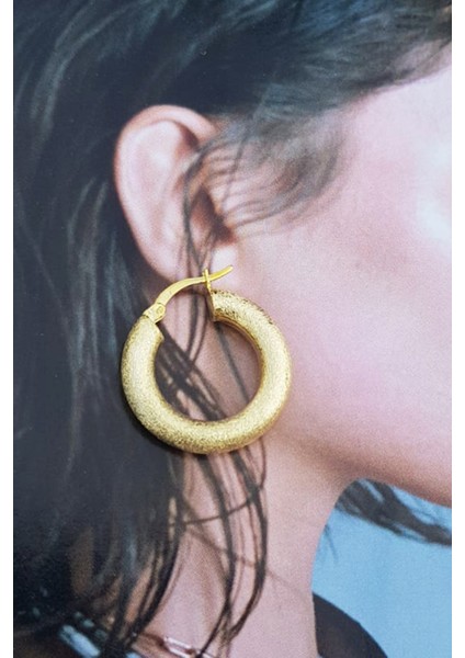 Tekli 2.5 cm Mat Kaplama Gümüş Küpe fiyatları