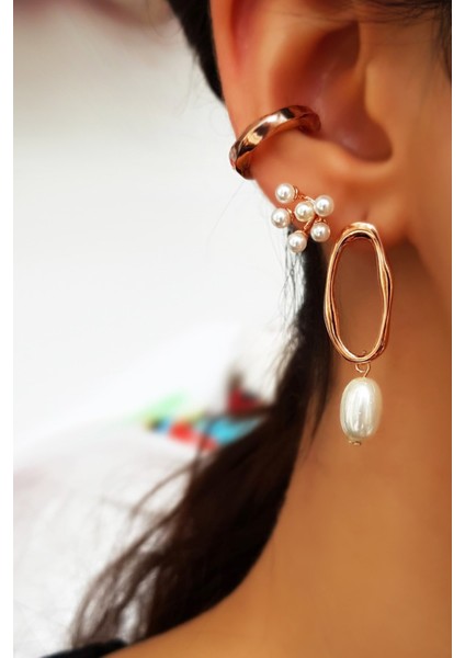 Tekli Rose Ithal 6 Toplu Inci Gümüş Küpe fiyatları