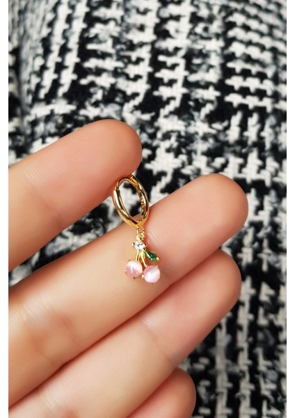 Tekli Minicik Cherry Ithal Gümüş Küpe fiyatları