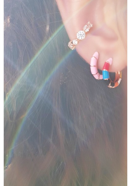 Tekli Mini Renkli Gümüş Küpe fiyatları