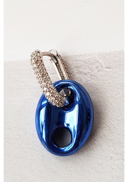 Tekli Dikdörtgen Tepelik Taşlı Rodyum Kaplama Gümüş Küpe fiyatları