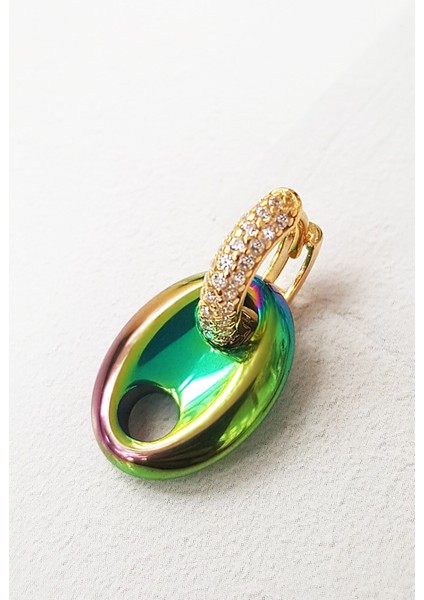 Tekli Mid Mix Love Hematit Taşlı Gümüş Küpe fırsatları