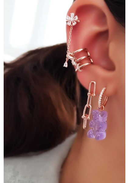 Tekli Ithal Mini Long Tiff Gümüş Küpe modelleri