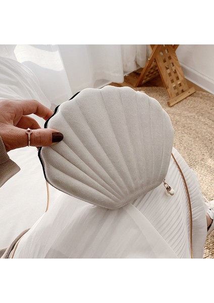 Shell Çanta Kadın Yeni Crossbody Çanta Kadife Çanta (Yurt Dışından) fiyatları