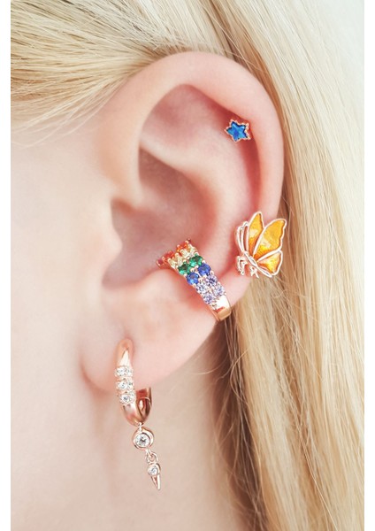 Tekli Ithal Taşlı Figür Gümüş Küpe fiyatları