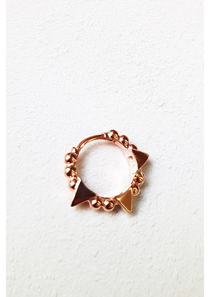 Tekli Ithal Halka Sade Figürlü Gümüş Küpe