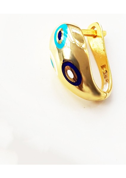 Tekli Ovy Blue Black Gümüş Küpe