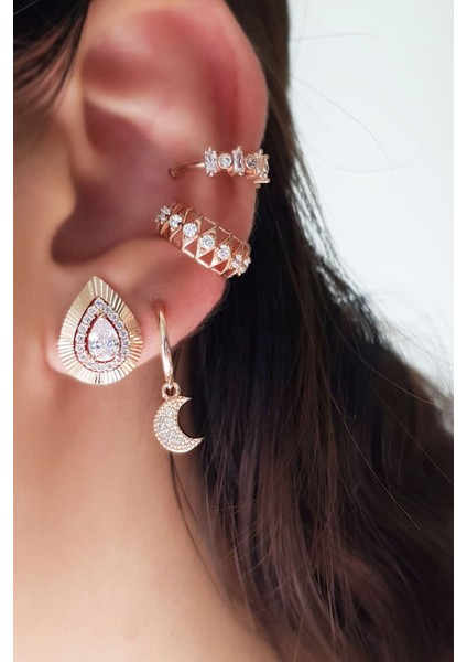 Tekli Italyan Damla Tasarım Gümüş Küpe fiyatları