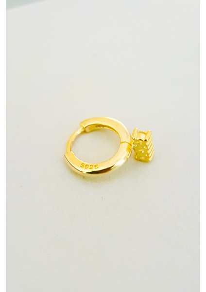 Ithal Tekli Mini 3 Taşlı Gümüş Küpe modelleri