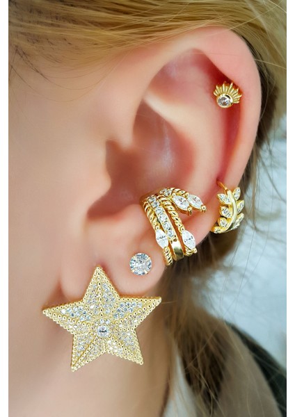 Tekli Star Gümüş Küpe fiyatları