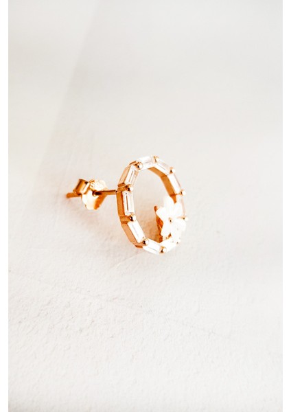 Tekli, Manolya Çiçekli Halka Gümüş Küpe modelleri