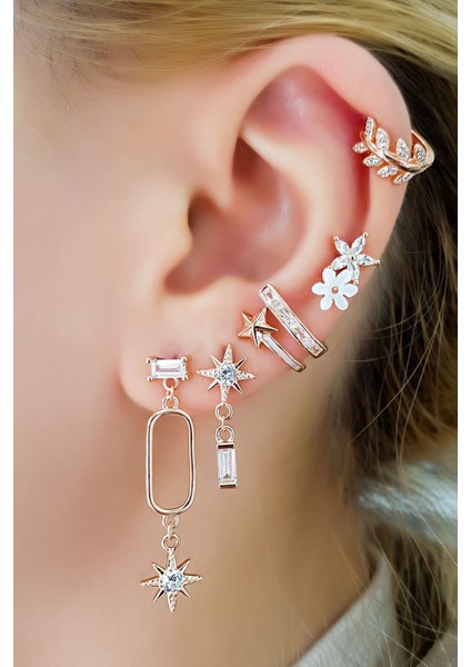 Çiftli, Kutup Yıldızlı Gümüş Küpe fiyatları